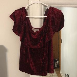 Knox rose velvet top